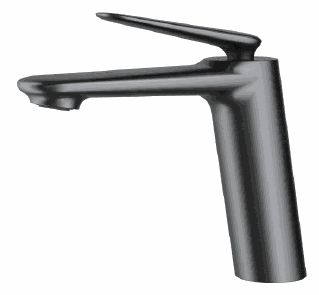 Gunmetal single-lever basin faucet