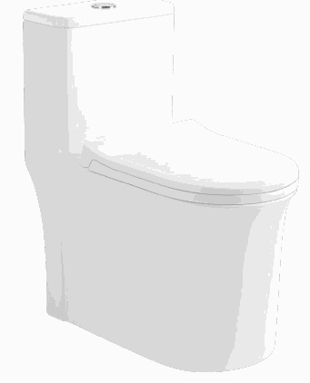 Ceramic one-piece floor-mounted toilet