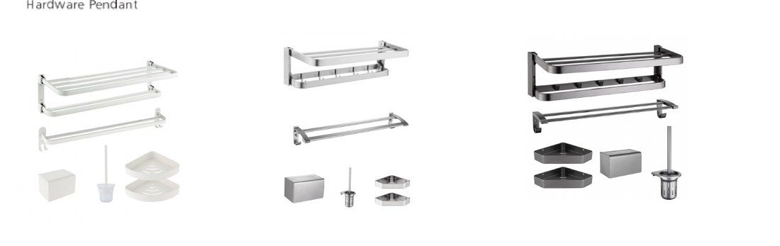 GEBORN bathroom hardware sets in multiple finishes